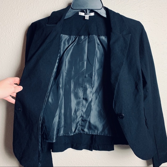 Papaya black stretch one-button Blazer Sz S/M juniors fitted business casual - Picture 10 of 16